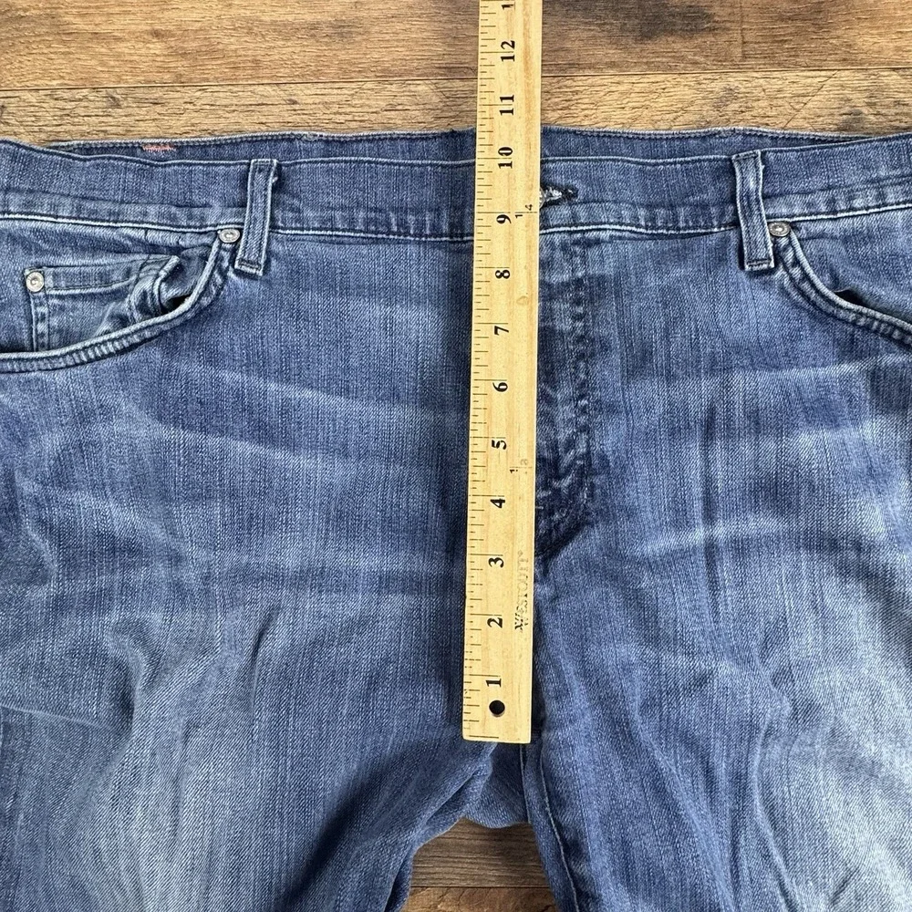 7 For All Mankind Bootcut Jeans Mens 40x34 Blue Whiskering Denim Casual